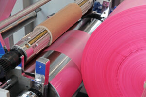 poly bags being processed